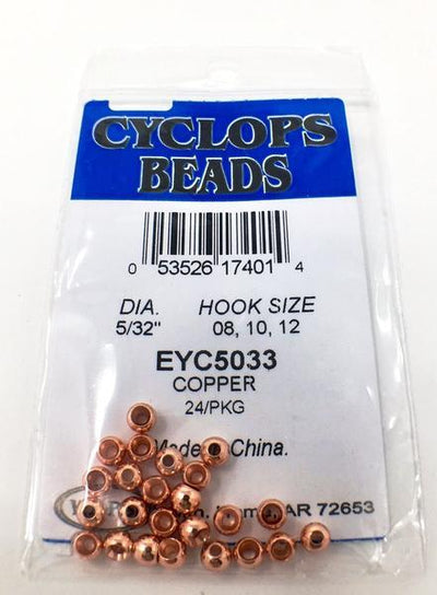 Wapsi Cyclops Brass Bead 24 Pack copper fly tying