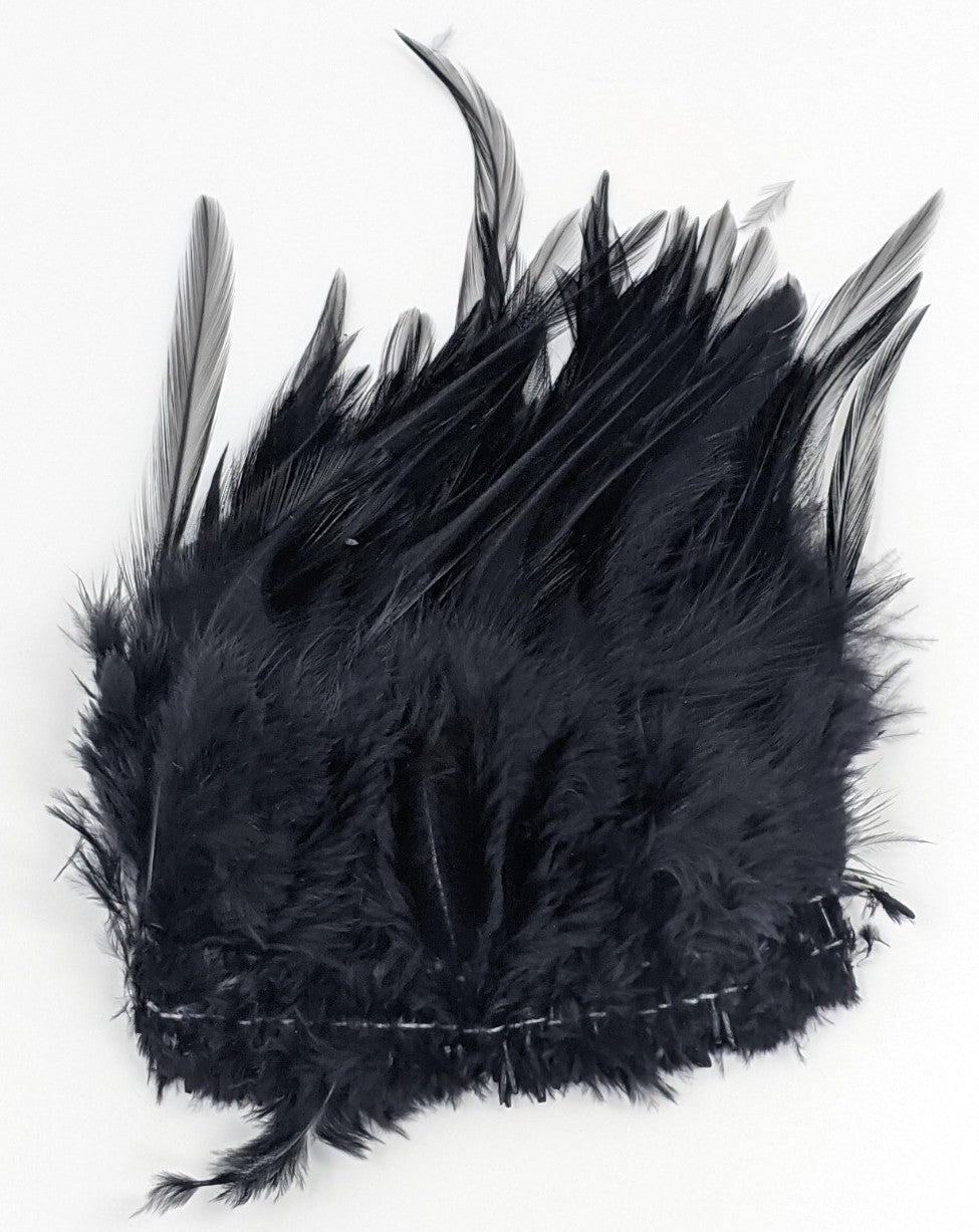 Wapsi Deceiver Strung Rooster Saddle Hackle Black Saddle Hackle, Hen Hackle, Asst. Feathers