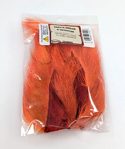 Wapsi Deer Belly Hair Fl Fire Orange Hair, Fur