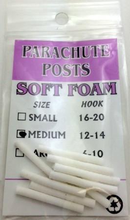 Wapsi Foam Parachute Post White / Small Size 16-20 Legs, Wings, Tails