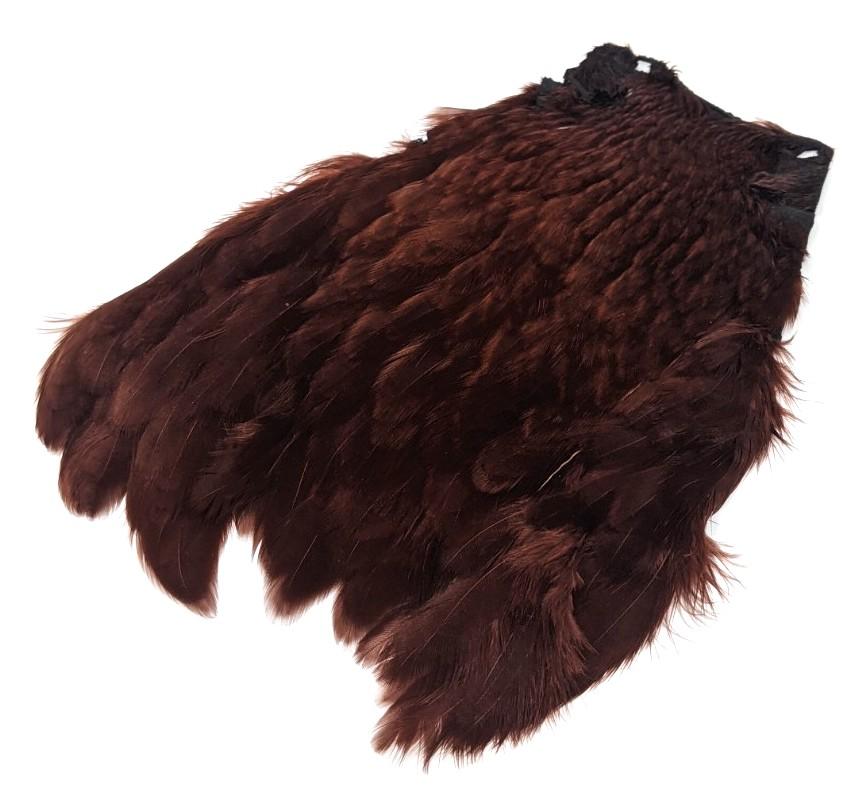 Wapsi Hen Neck Brown Saddle Hackle, Hen Hackle, Asst. Feathers