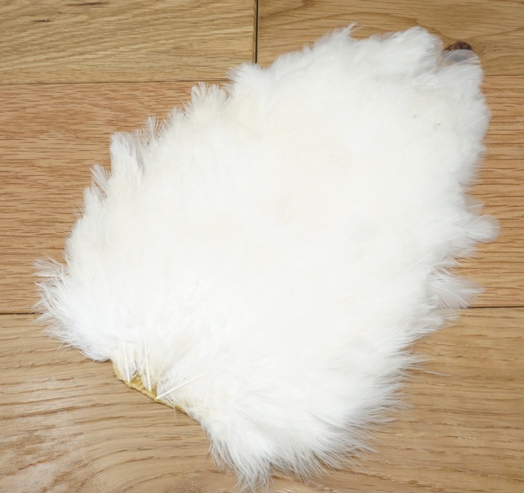 Wapsi Hen Saddle Patch White Saddle Hackle, Hen Hackle, Asst. Feathers