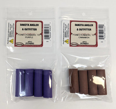 Wapsi Large Foam Cylinders Purple / 1/2" 4 per pack Chenilles, Body Materials