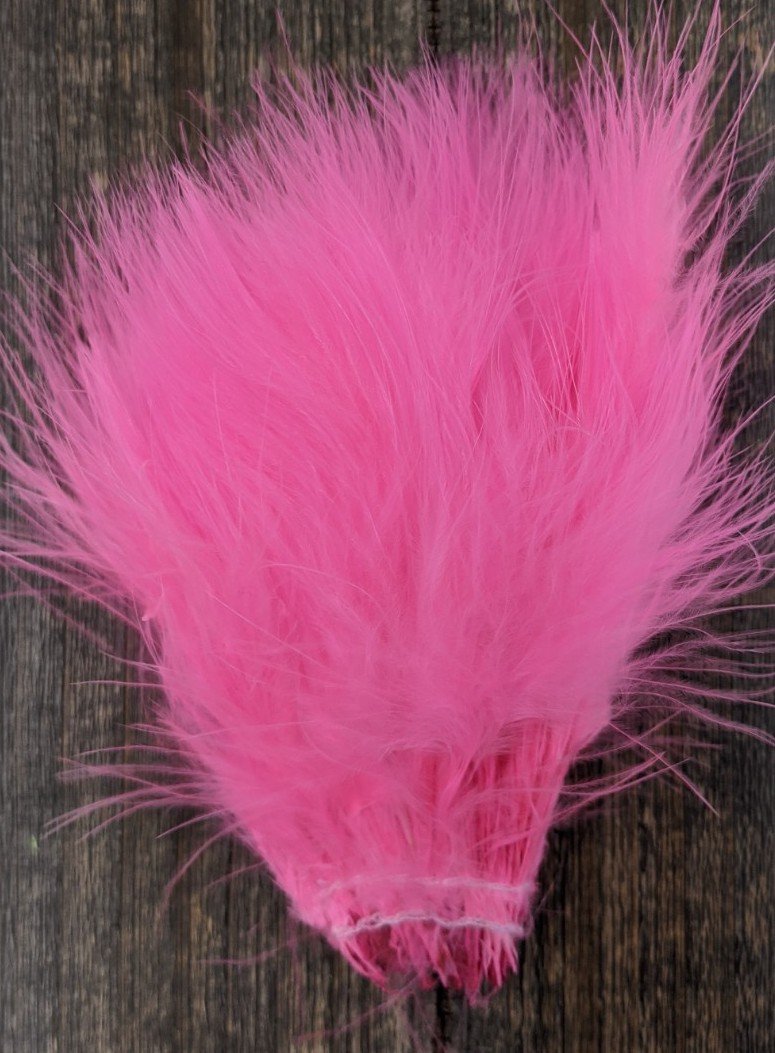 Wapsi Marabou Blood Quills Fl. Pink Saddle Hackle, Hen Hackle, Asst. Feathers