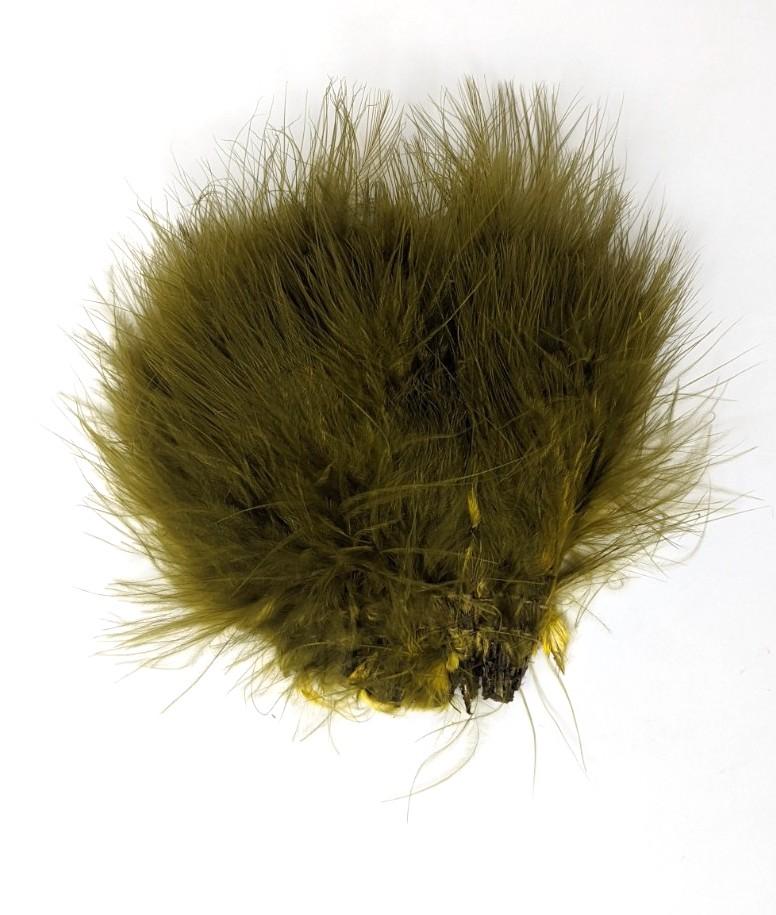 Wapsi Marabou Blood Quills Olive Saddle Hackle, Hen Hackle, Asst. Feathers