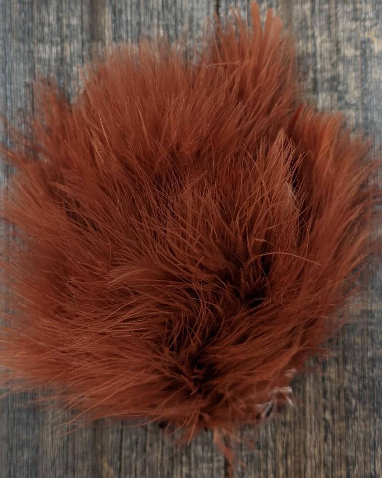 Wapsi Marabou Blood Quills Root Beer Saddle Hackle, Hen Hackle, Asst. Feathers