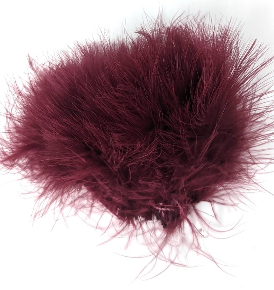 Wapsi Marabou Blood Quills Wine Saddle Hackle, Hen Hackle, Asst. Feathers