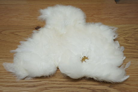 Wapsi Marabou Patch White Saddle Hackle, Hen Hackle, Asst. Feathers