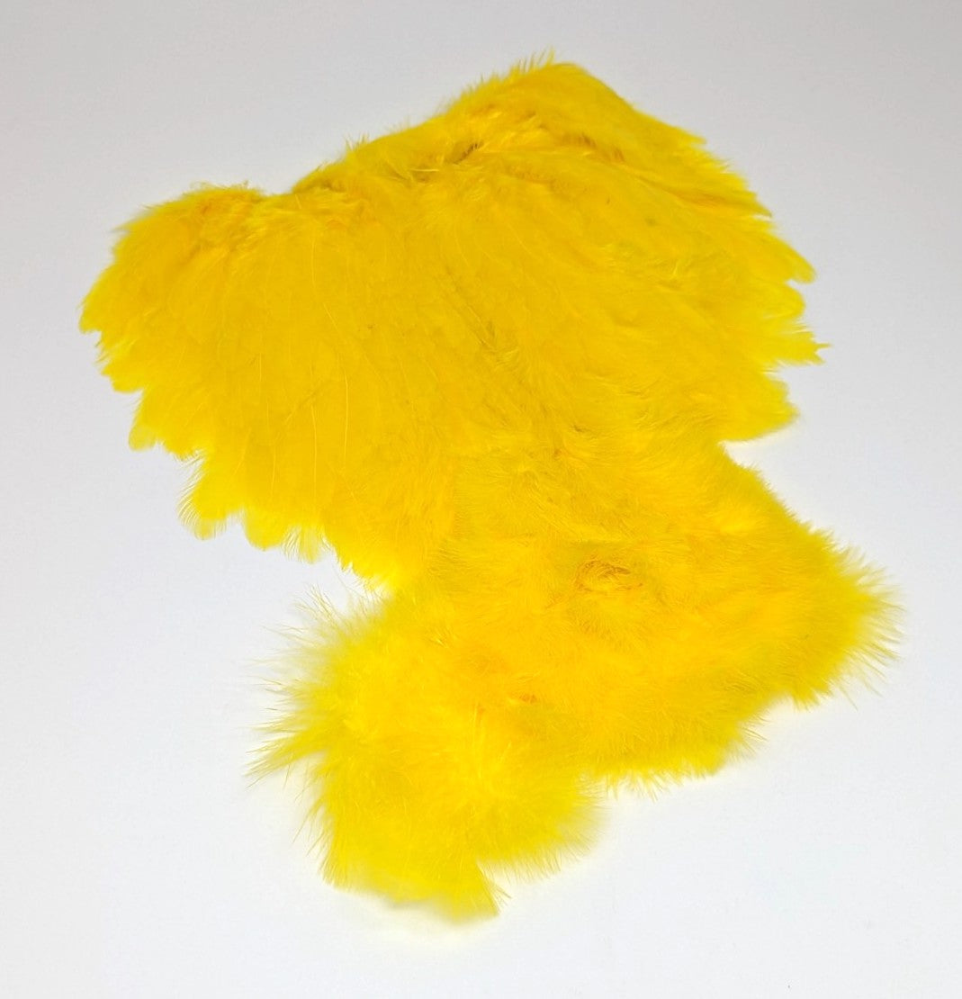 Wapsi Marabou Patch Yellow Saddle Hackle, Hen Hackle, Asst. Feathers