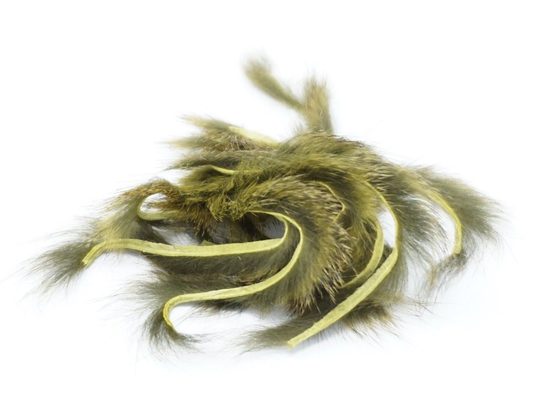 Wapsi Micro Pine Squirrel Zonker Olive Hair, Fur