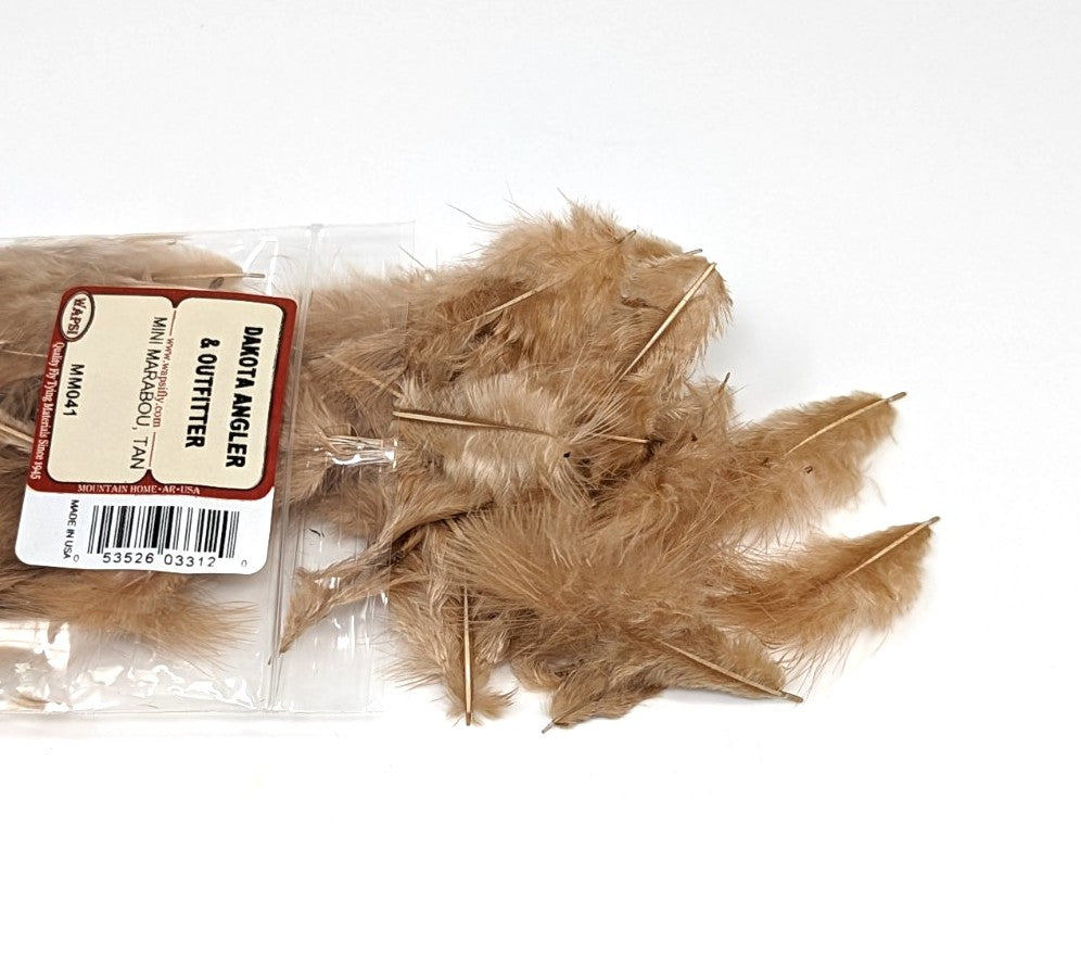 Wapsi Mini Marabou Tan Saddle Hackle, Hen Hackle, Asst. Feathers