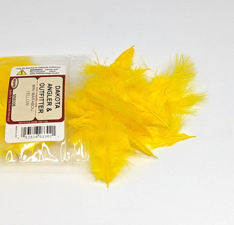 Wapsi Mini Marabou Yellow Saddle Hackle, Hen Hackle, Asst. Feathers