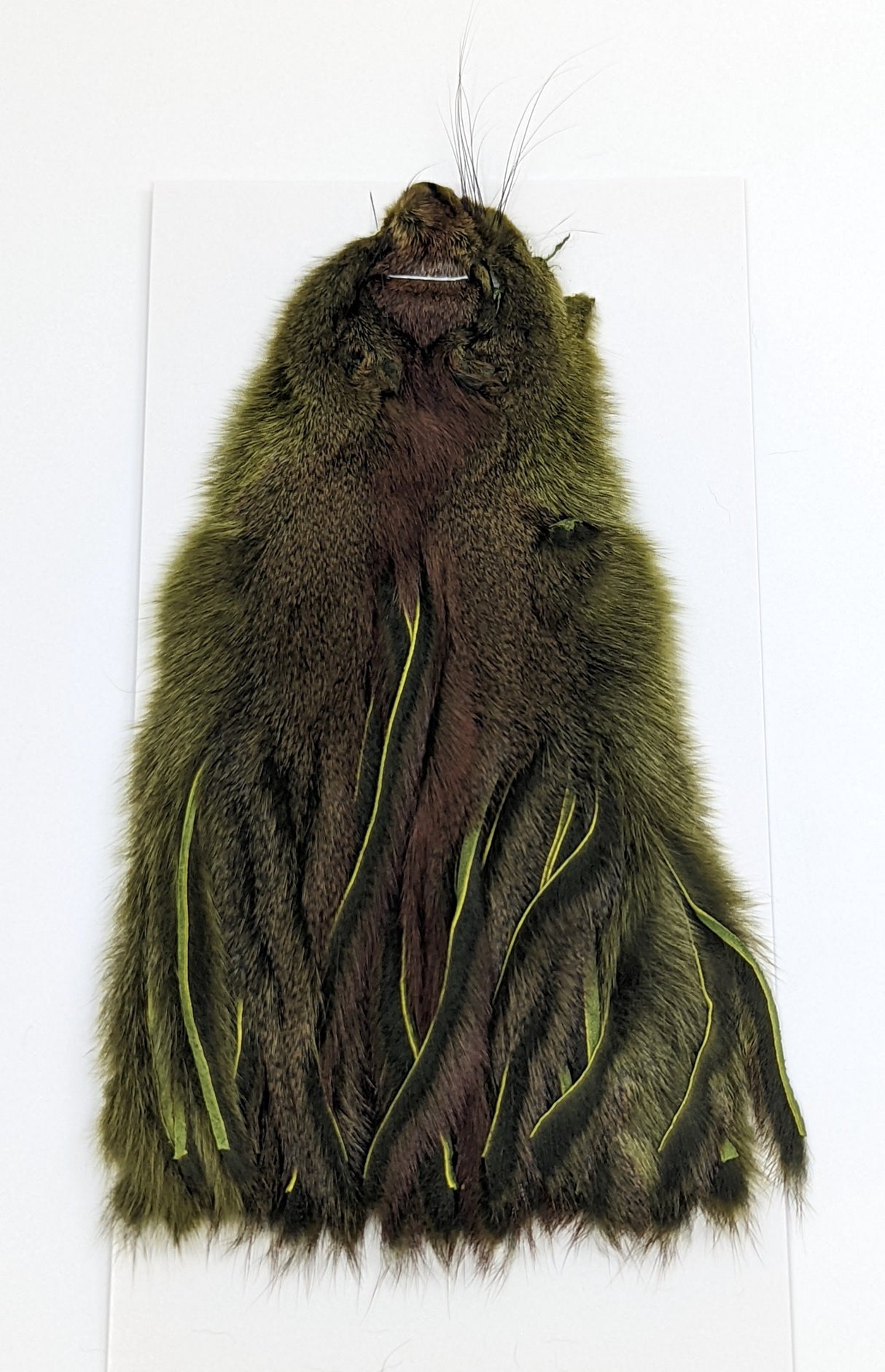 Wapsi Pine Squirrel Skin Zonked Olive Hair, Fur