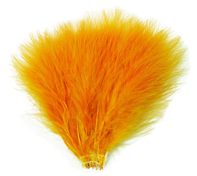Marabou Feathers Small 1-3 fluffs ORANGE 7 grams approx. 105 per bag