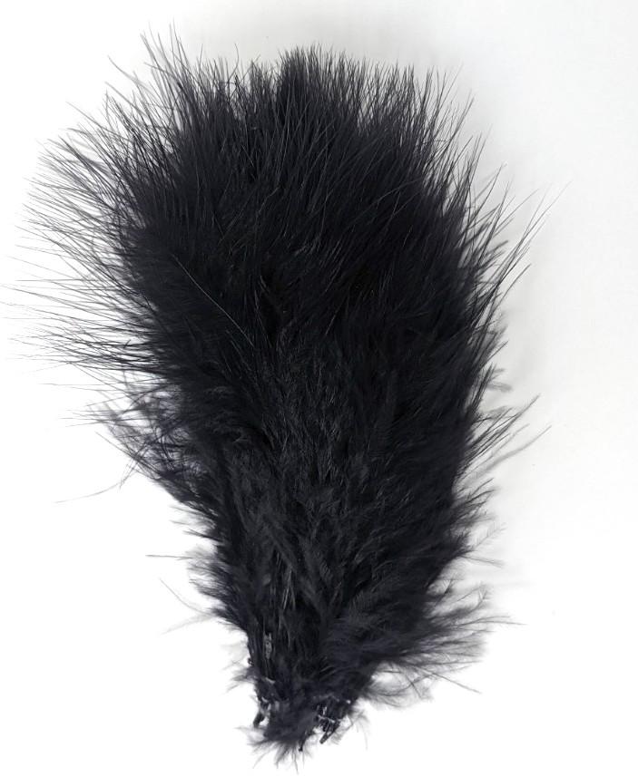 Wapsi Select Marabou Plumes Black Saddle Hackle, Hen Hackle, Asst. Feathers