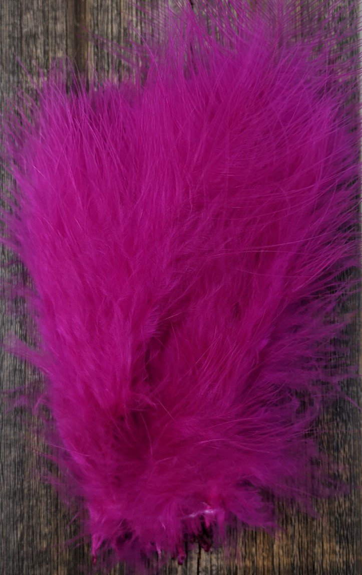 Wapsi Select Marabou Plumes Fl. Cerise Saddle Hackle, Hen Hackle, Asst. Feathers