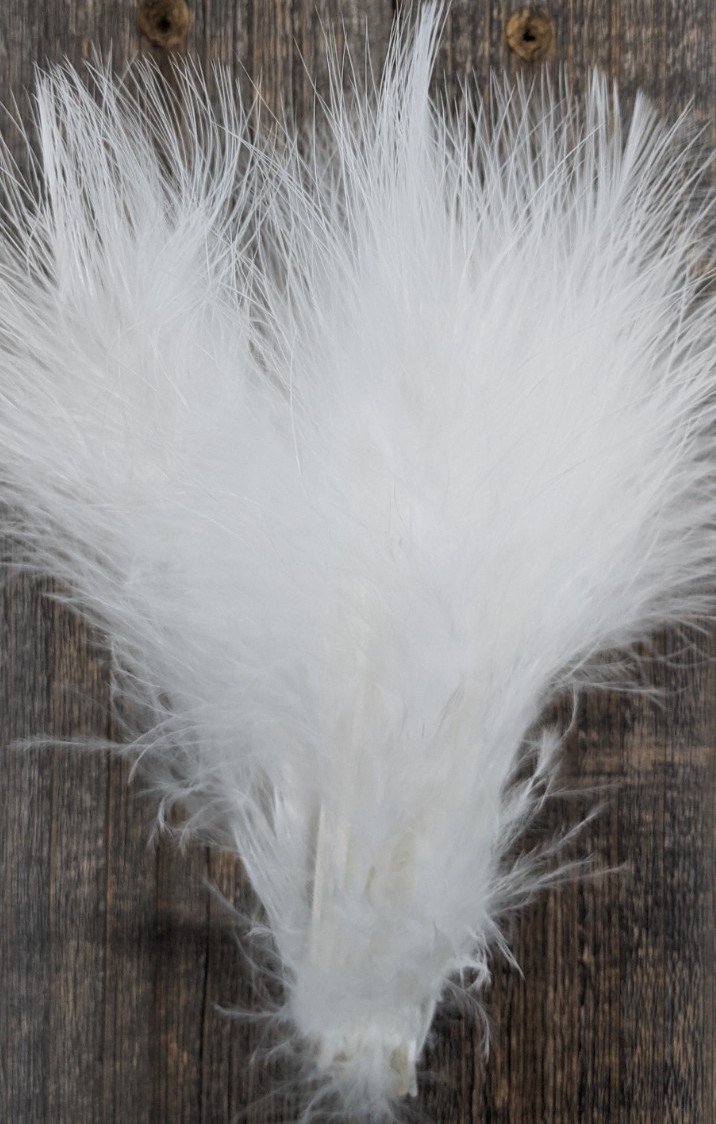 Wapsi Select Marabou Plumes White Saddle Hackle, Hen Hackle, Asst. Feathers