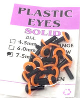 Wapsi Solid Plastic Eyes Fl. Orange / 4.5 mm Beads, Eyes, Coneheads