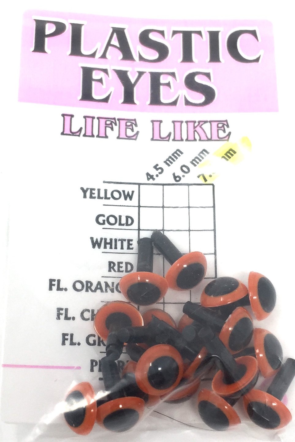 Wapsi Plastic Eyes Orange