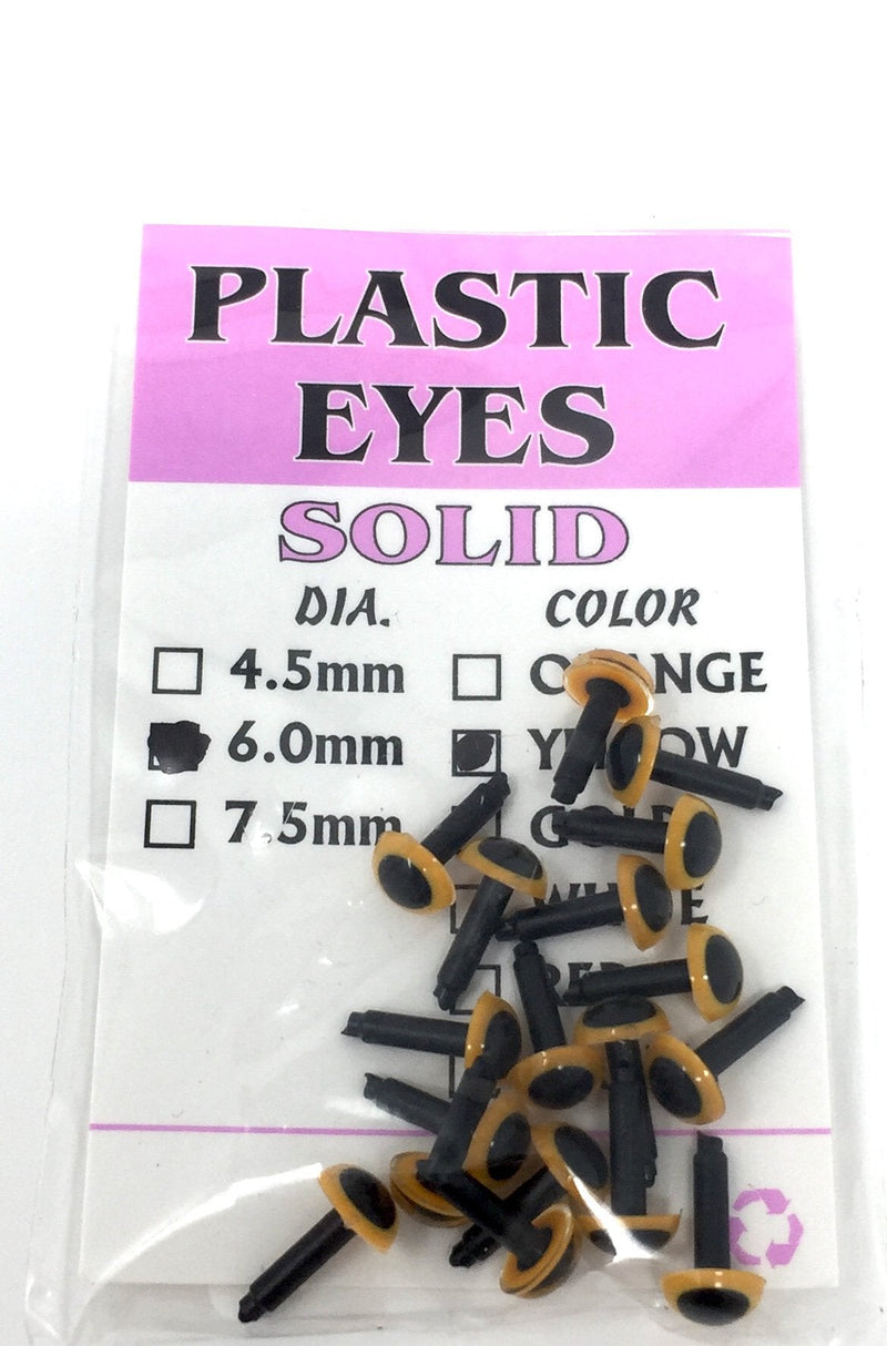 Wapsi Solid Plastic Eyes Yellow / 7.5 mm Beads, Eyes, Coneheads