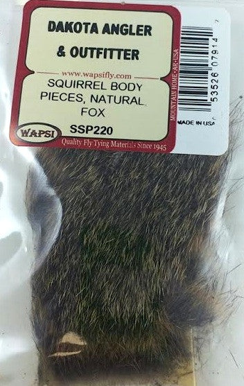 Wapsi Squirrel Body Piece Natural Fox Hair, Fur