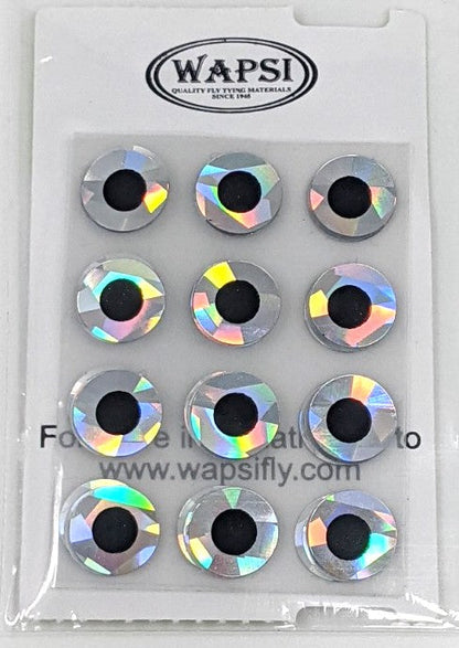 Wapsi Stick-On Eyes Holo Silver / 5/16" Beads, Eyes, Coneheads