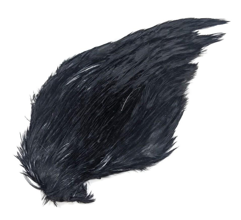 Wapsi Streamer Rooster Neck Black Saddle Hackle, Hen Hackle, Asst. Feathers