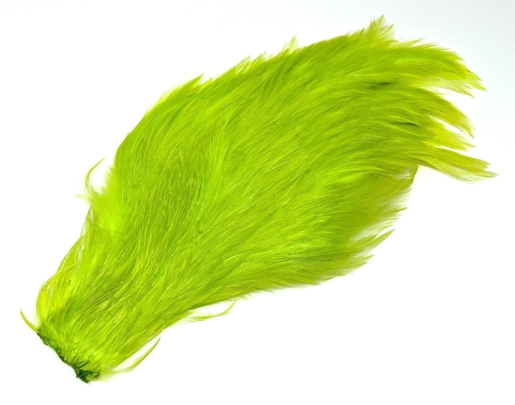 Wapsi Streamer Rooster Neck Fl Chartreuse Saddle Hackle, Hen Hackle, Asst. Feathers