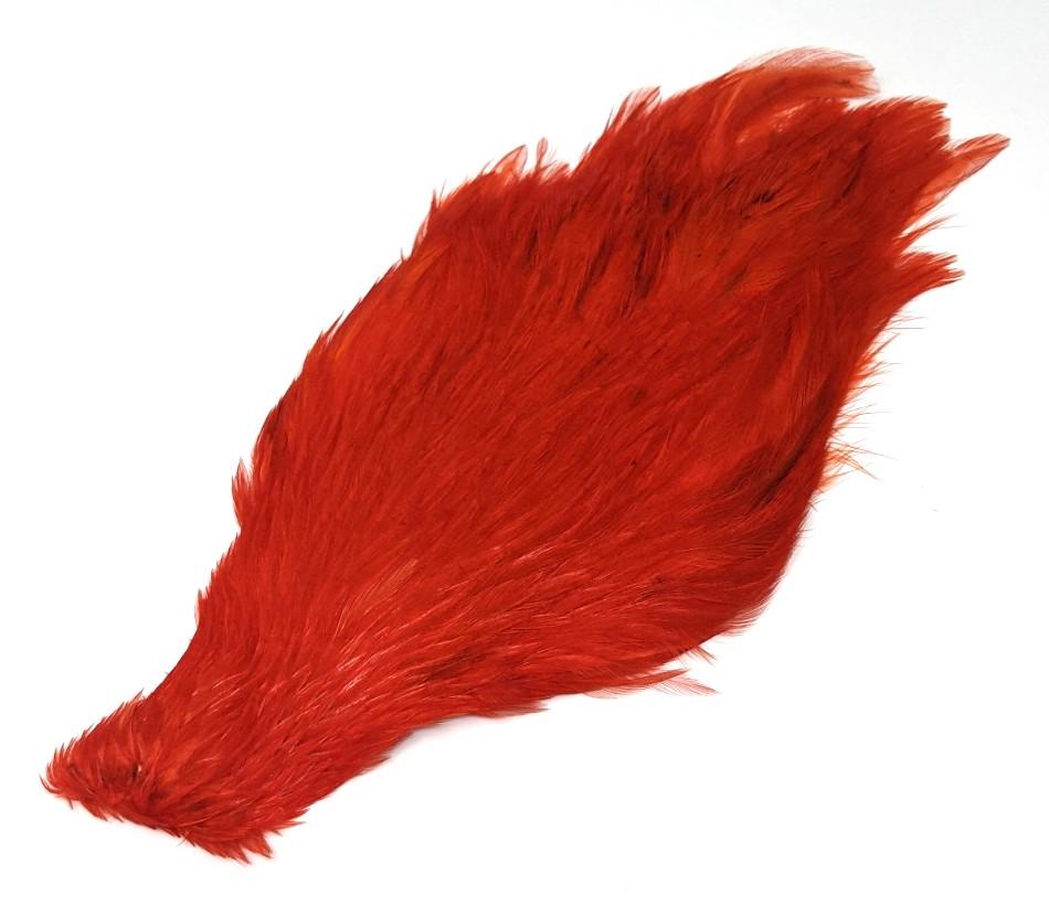 Wapsi Streamer Rooster Neck Hot Orange Saddle Hackle, Hen Hackle, Asst. Feathers