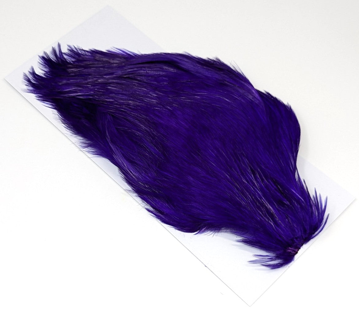 Wapsi Streamer Rooster Neck Purple Saddle Hackle, Hen Hackle, Asst. Feathers