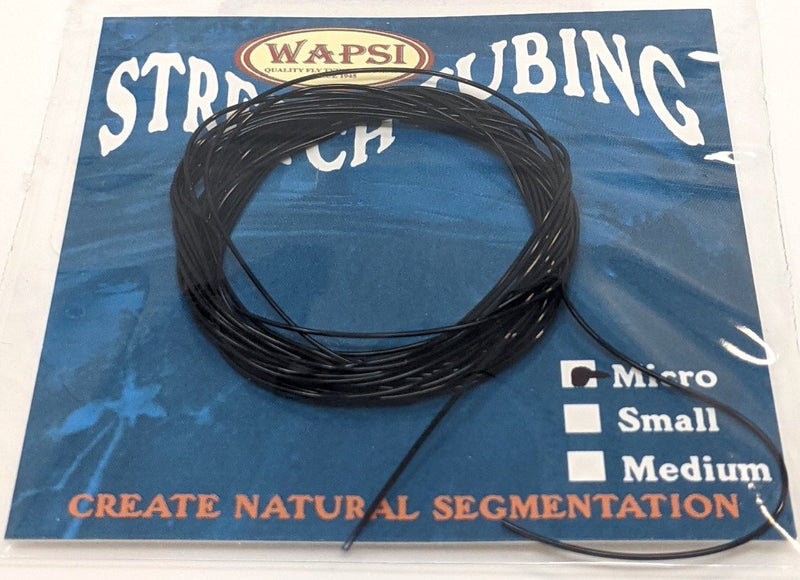 Wapsi Stretch Tubing Black / Micro Chenilles, Body Materials