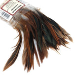 Wapsi Strung Saddle Hackle 1/4 oz. Dyed Over Natural Furnace Saddle Hackle, Hen Hackle, Asst. Feathers