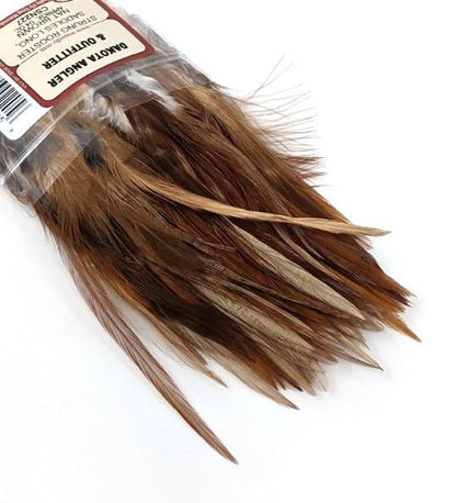 Wapsi Strung Saddle Hackle 1/4 oz. Dyed Over Natural (Natural Brown) Saddle Hackle, Hen Hackle, Asst. Feathers