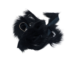 Wapsi Texas Cut Rabbit Zonkers Black Hair, Fur