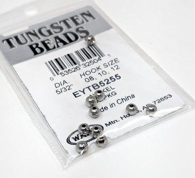 Wapsi Tungsten Bomb Beads 10 Pack Nickel / 5/64" Beads, Eyes, Coneheads