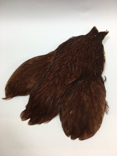Whiting 4 B Hen Cape Brown Saddle Hackle, Hen Hackle, Asst. Feathers