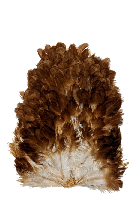 Whiting 4 B Hen Saddle Brown Saddle Hackle, Hen Hackle, Asst. Feathers