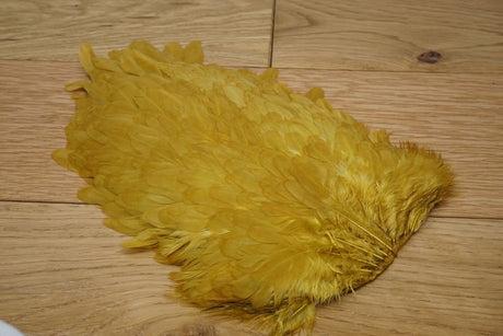 Whiting 4 B Hen Saddle Golden Olive Saddle Hackle, Hen Hackle, Asst. Feathers