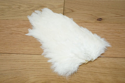Whiting 4 B Hen Saddle White Saddle Hackle, Hen Hackle, Asst. Feathers