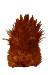 Whiting 4 B Rooster Saddle Burnt Orange Saddle Hackle, Hen Hackle, Asst. Feathers