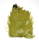 Whiting 4 B Rooster Saddle Olive Saddle Hackle, Hen Hackle, Asst. Feathers