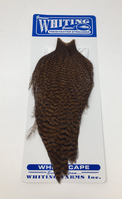 Whiting American Freshwater Streamer Cape Grizzly Brown Saddle Hackle, Hen Hackle, Asst. Feathers