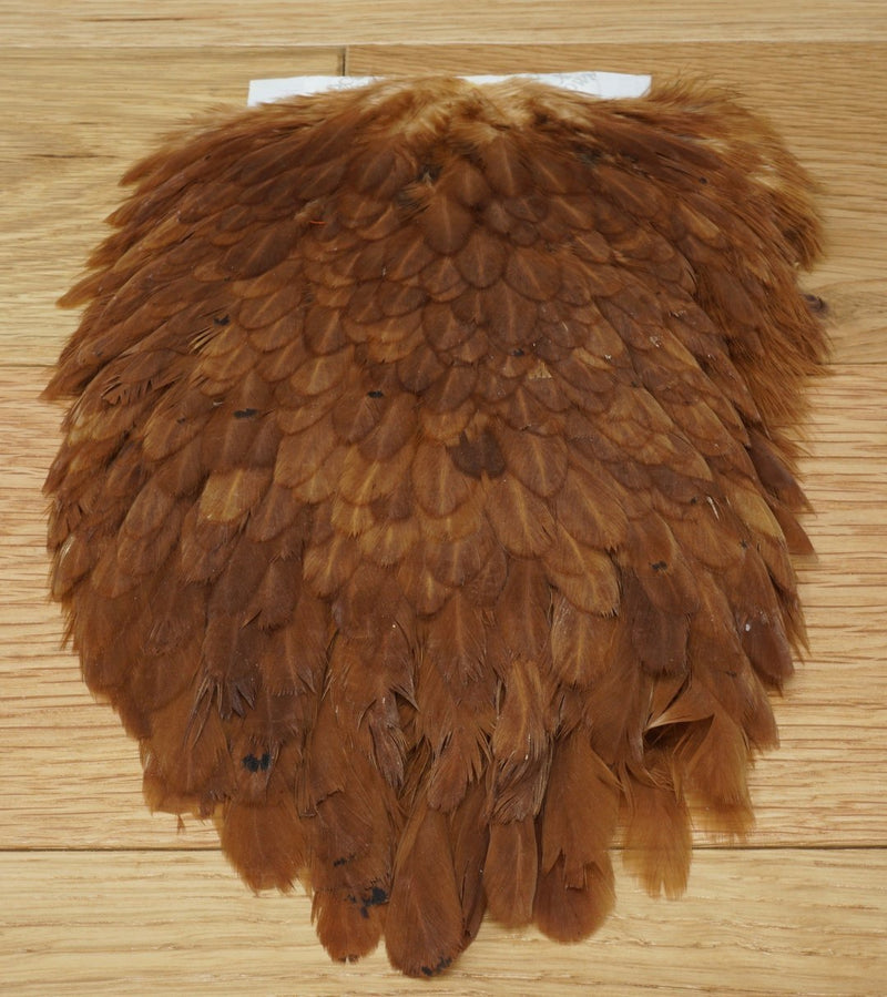 Whiting American Hen Saddles Brown Saddle Hackle, Hen Hackle, Asst. Feathers