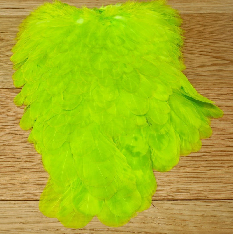 Whiting American Hen Saddles Fl Green Chartreuse Saddle Hackle, Hen Hackle, Asst. Feathers