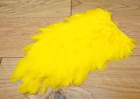 Whiting American Hen Saddles Yellow Saddle Hackle, Hen Hackle, Asst. Feathers