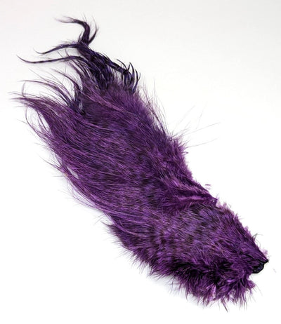 Whiting Bird Fur Grizzly Purple Saddle Hackle, Hen Hackle, Asst. Feathers