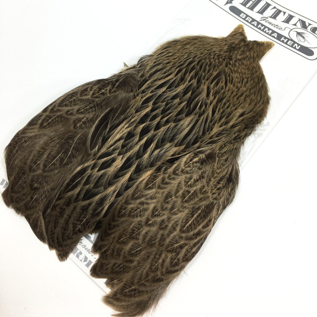 Whiting Brahma Hen Cape Dyed Tan 