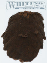 Whiting Brahma Hen Saddle Natural Brown Saddle Hackle, Hen Hackle, Asst. Feathers