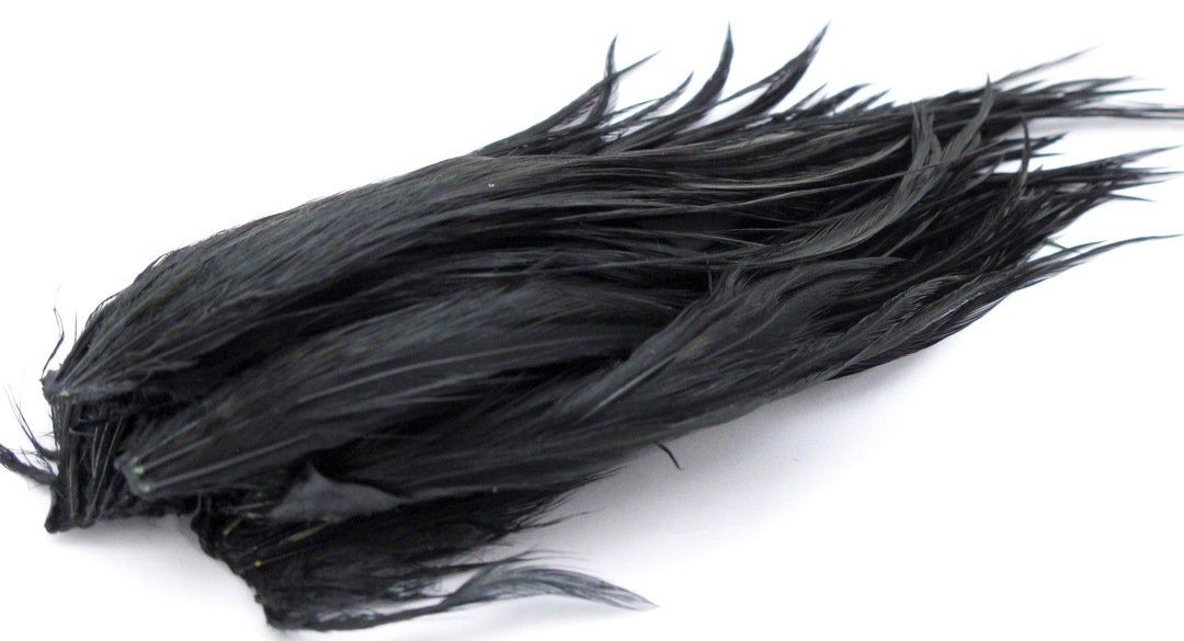 Whiting Bugger Pack Black Saddle Hackle, Hen Hackle, Asst. Feathers