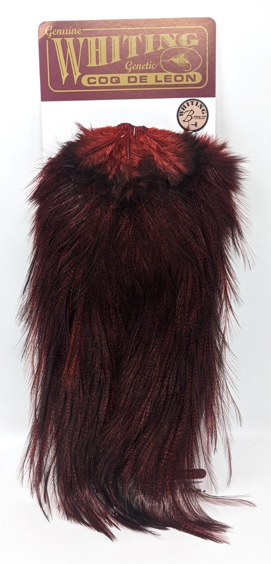 Whiting Coq de Leon Bronze Saddle Pardo dyed Red Saddle Hackle, Hen Hackle, Asst. Feathers